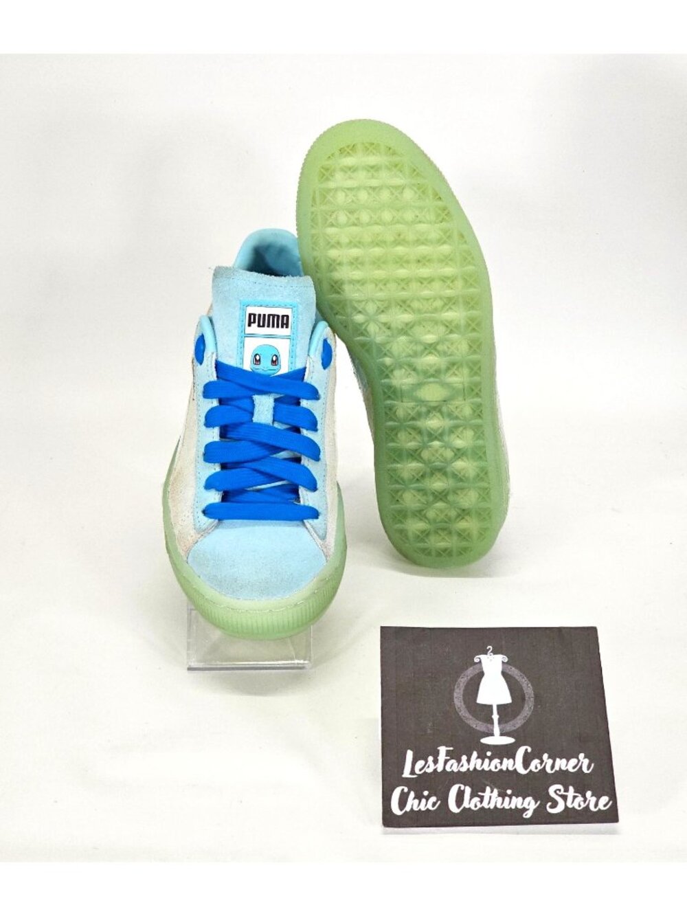Puma Boy's Classic Squirtle Blue Suede Pokémon Crossover Shoes Size 5 1776 - Picture 3 of 14